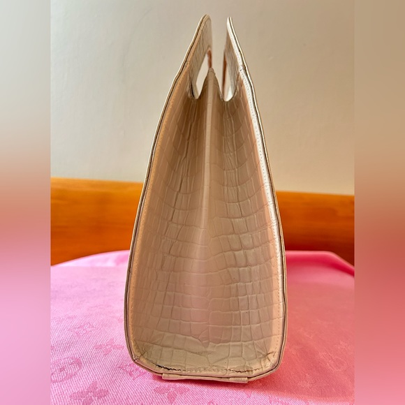 Vintage YSL Croc Cutout Handle Bag - Picture 2 of 16